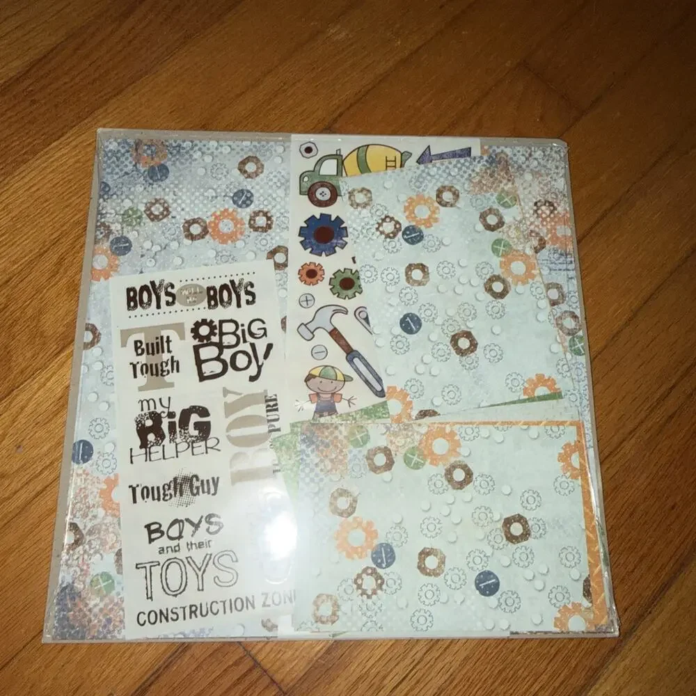 Creative Memories Power Palette Construction Zone Additions Paper Stickers Mats